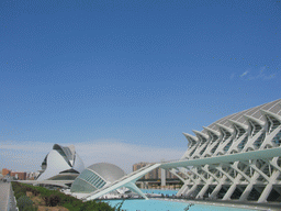 The Palau de les Arts Reina Sofia art center, the Hemisfèric cinema and the Museu de les Ciències Príncipe Felipe museum at the Ciudad de las Artes y las Ciencias complex