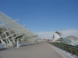 The Umbracle botanical garden, the Palau de les Arts Reina Sofia art center and the Hemisfèric cinema at the Ciudad de las Artes y las Ciencias complex