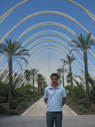 Tim at the east side of the Umbracle botanical garden at the Ciudad de las Artes y las Ciencias complex
