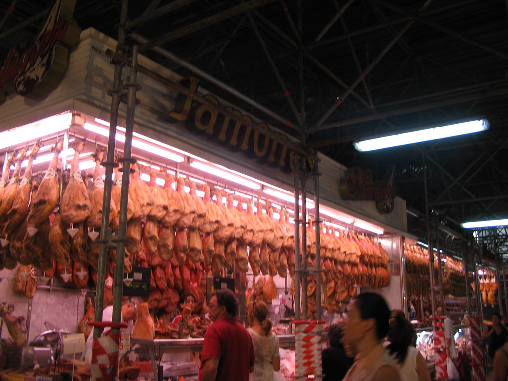 Meat at a food stall at the Mercado Central market