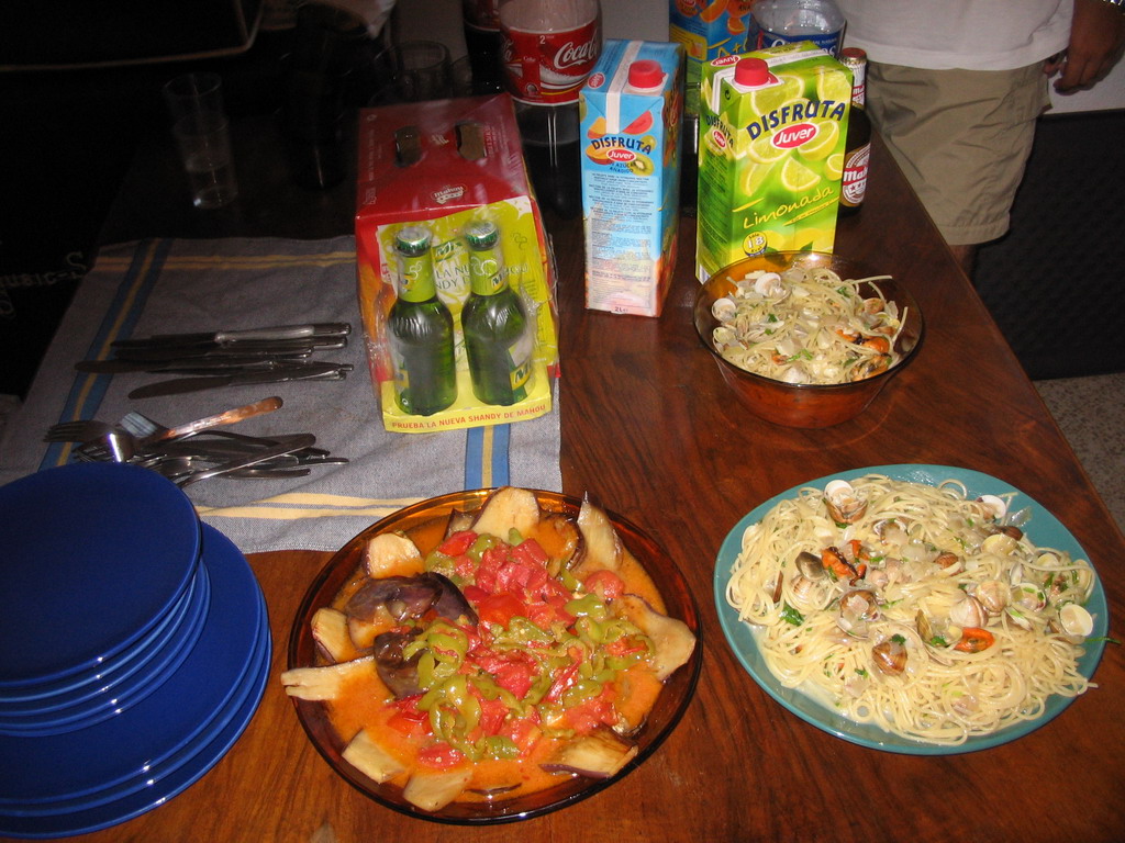 Dinner in our apartment in the suburbs