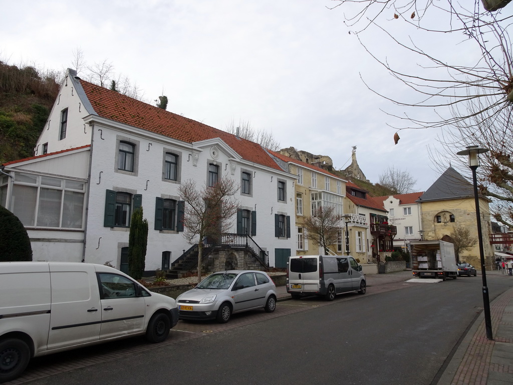 The Neerhem street, the ruins of Valkenburg Castle and the Berkelpoort gate