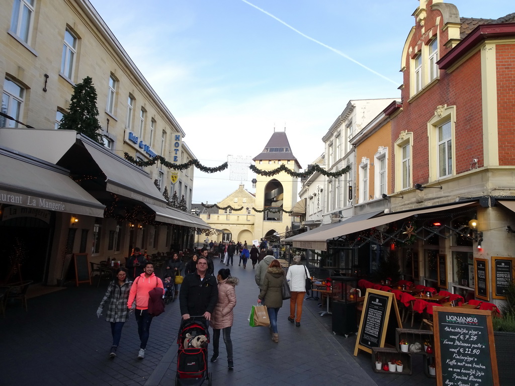 The Grotestraat Centrum street and the Geulpoort gate