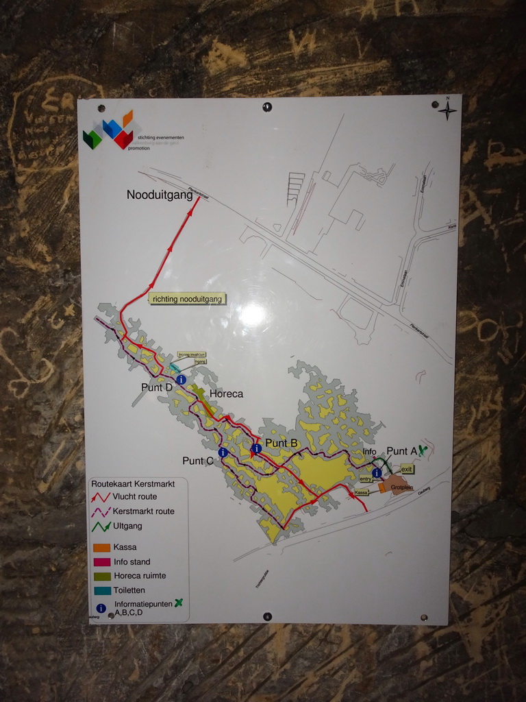 Map of the christmas market at the Municipal Cave