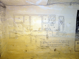 Wall map of the Roman villa Ravensbosch at the Municipal Cave