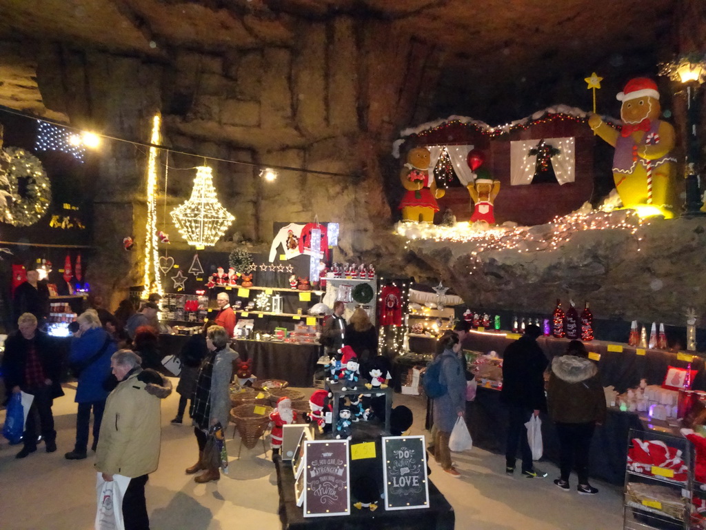 Christmas items at the christmas market at the Municipal Cave