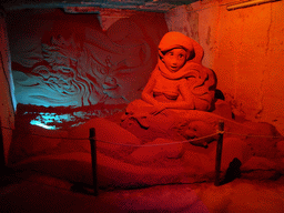 Sand sculpture of the Little Mermaid, at the Winter Wonderland Valkenburg at the Wilhelmina Cave