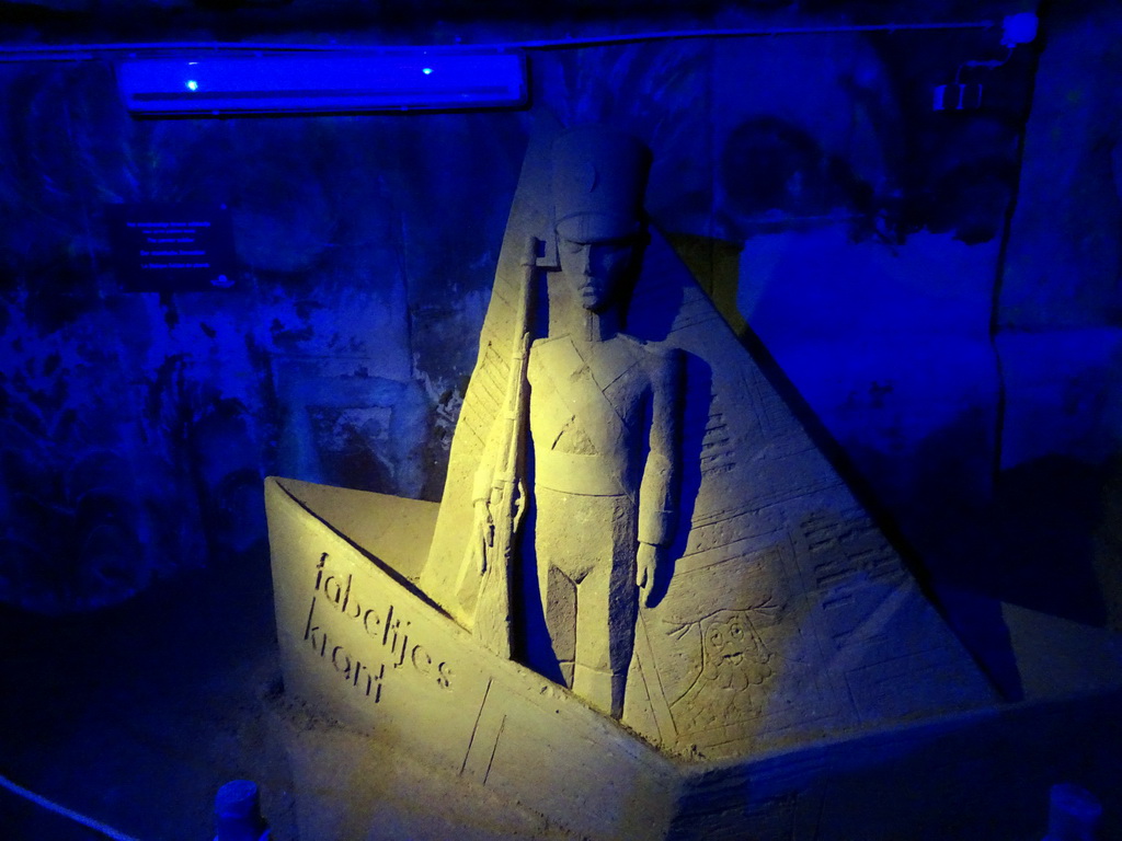 Sand sculpture of the Fabeltjeskrant, at the Winter Wonderland Valkenburg at the Wilhelmina Cave