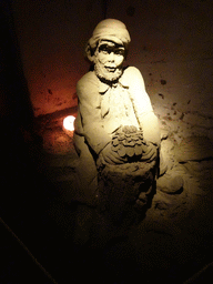 Sand sculpture of one of the Seven Dwarfs, at the Winter Wonderland Valkenburg at the Wilhelmina Cave