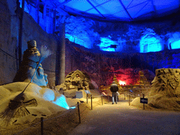 Sand sculptures at the Winter Wonderland Valkenburg at the Wilhelmina Cave