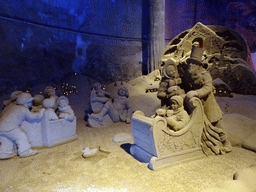 Sand sculptures at the Winter Wonderland Valkenburg at the Wilhelmina Cave