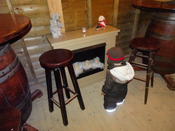 Max at the chalet at the Winter Wonderland Valkenburg at the Wilhelmina Cave