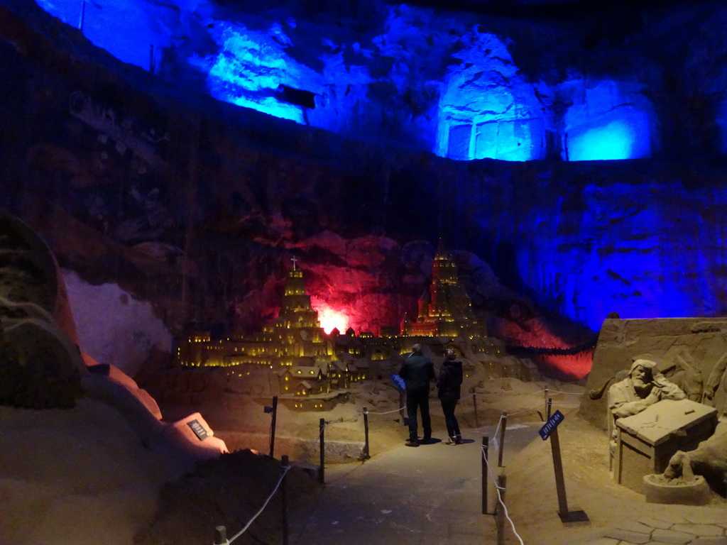 Sand sculptures at the Winter Wonderland Valkenburg at the Wilhelmina Cave