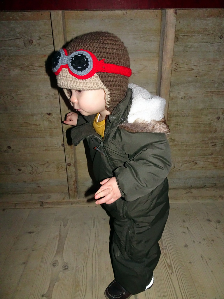 Max at the chalet at the Winter Wonderland Valkenburg at the Wilhelmina Cave
