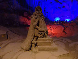 Sand sculpture of Cinderella, at the Winter Wonderland Valkenburg at the Wilhelmina Cave