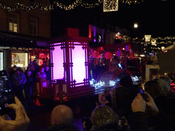 Christmas parade at the Berkelstraat street, by night