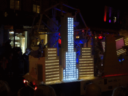 Christmas parade at the Grotestraat Centrum street, by night