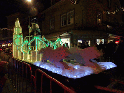 Christmas parade at the Grotestraat Centrum street, by night