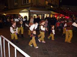 Christmas parade at the Grotestraat Centrum street, by night