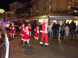 Christmas parade at the Grotestraat Centrum street, by night