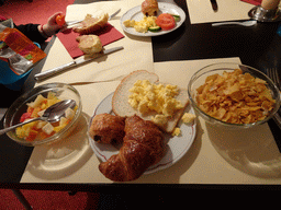 Breakfast in the breakfast room of Hotel Riche