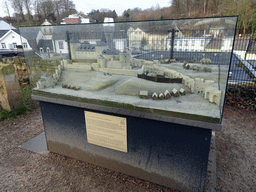 Scale model of Stage IV of the construction of Valkenburg Castle, at the entrance to the ruins of Valkenburg Castle