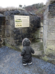 Max at the Zwinger and Outer Wall at the ruins of Valkenburg Castle, with explanation