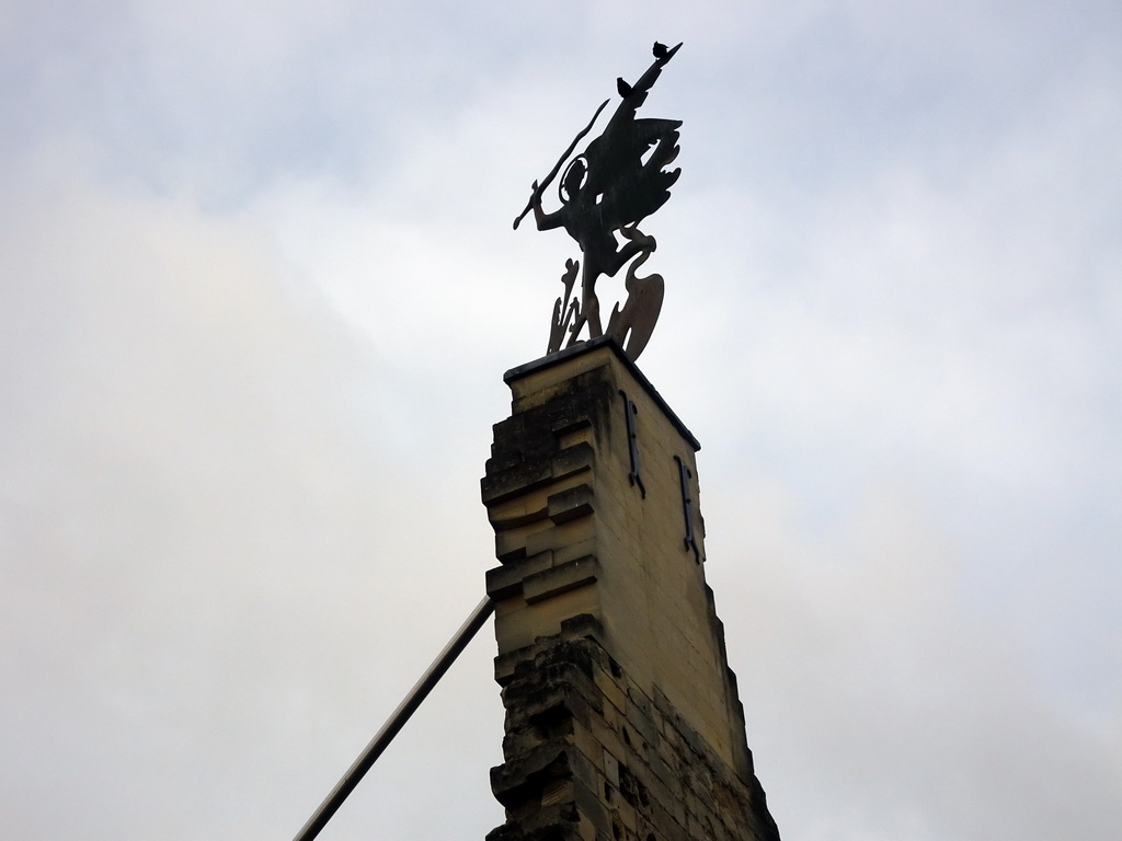 The weather vane at the ruins of Valkenburg Castle