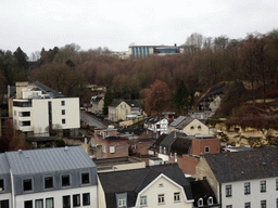 The Cauberg hill with the Holland Casino Valkenburg, viewed from the ruins of Valkenburg Castle