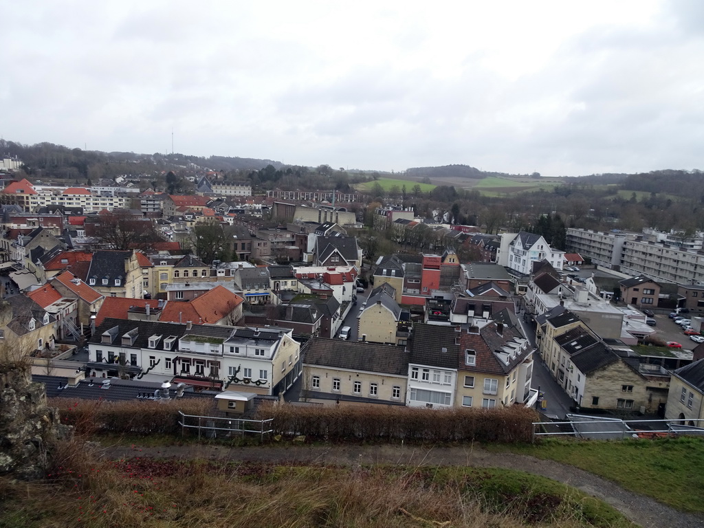 The town center, viewed from a viewing point at the Artillery Room at the ruins of Valkenburg Castle