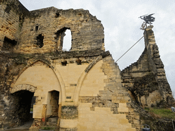 The Knight`s Hall and the weather vane at the ruins of Valkenburg Castle