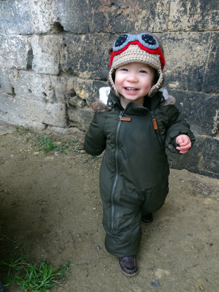 Max at the Knight`s Hall at the ruins of Valkenburg Castle