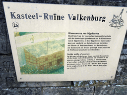 Explanation on the Inside Walls of Annexes at the ruins of Valkenburg Castle