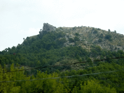 Hills on the south side of the town, viewed from the rental car on the Ma-1110 road from Palma