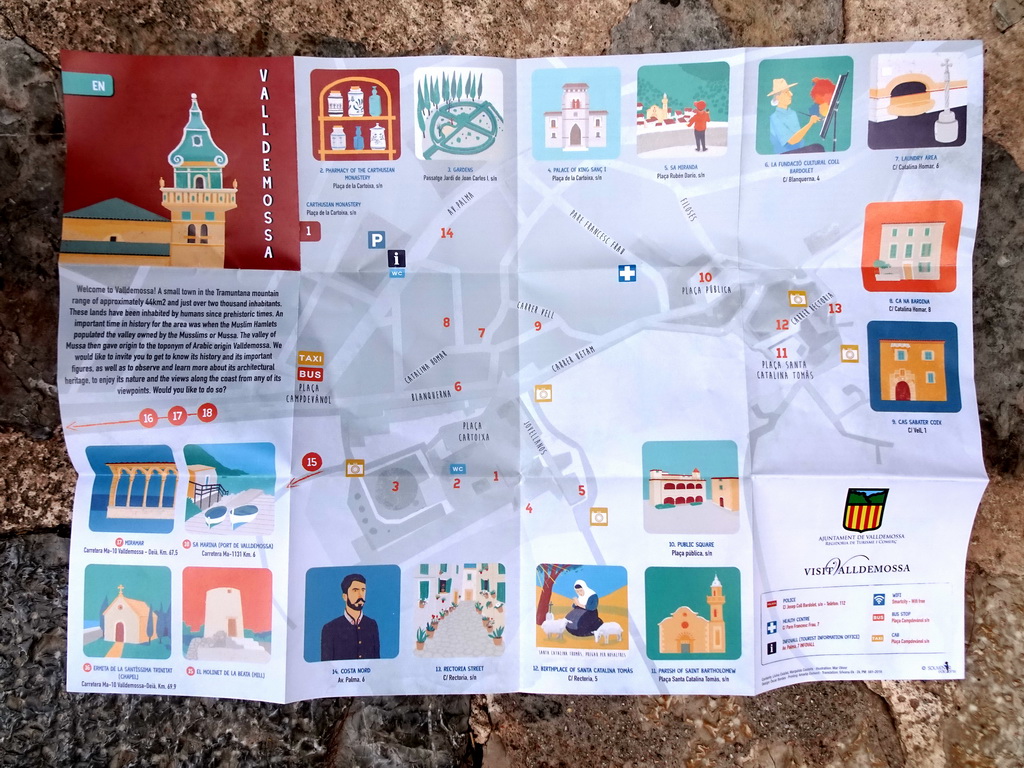 Tourist map of the town center