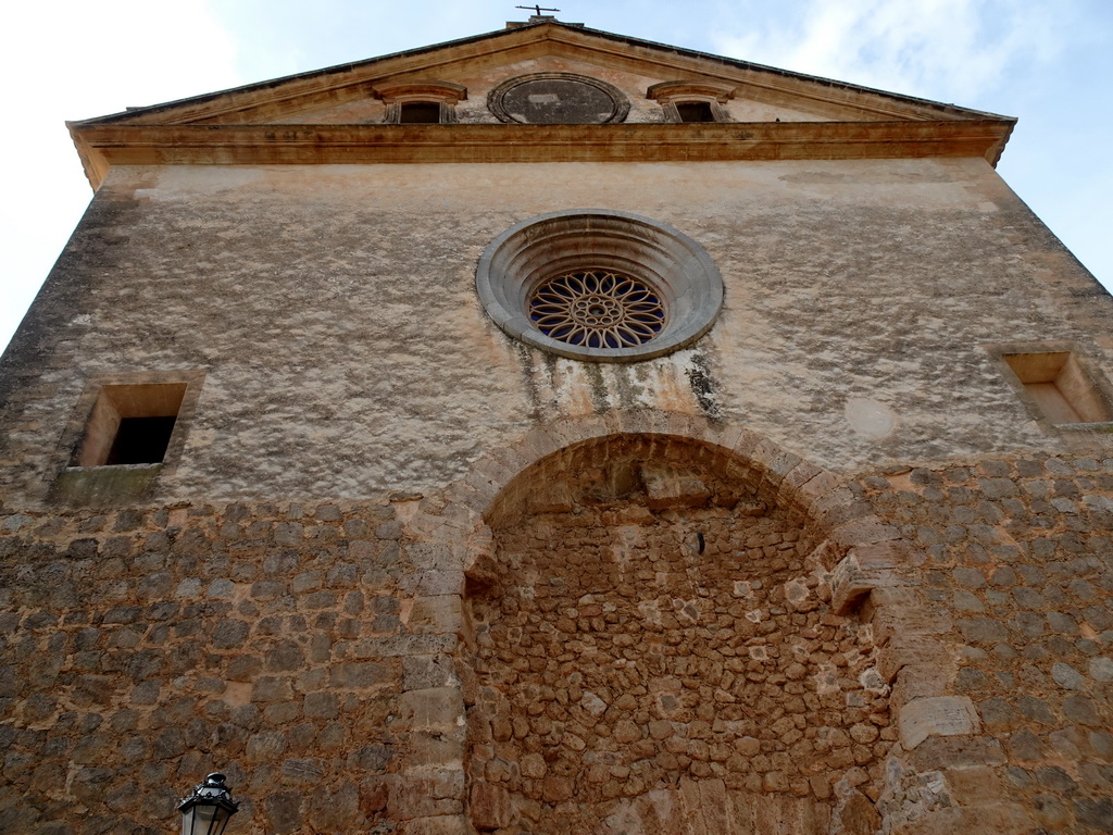 East facade of the Iglesia dela Cartuja church at the Plaça Cartoixa square