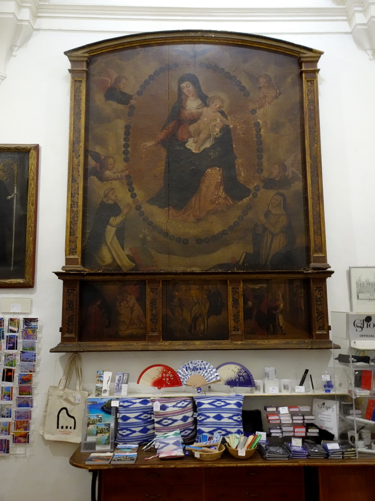 Painting and souvenirs at the shop of the Carthusian Monastery Valldemossa museum