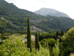 The southeast side of the town, viewed from the garden on the southeast side of the Carthusian Monastery Valldemossa museum