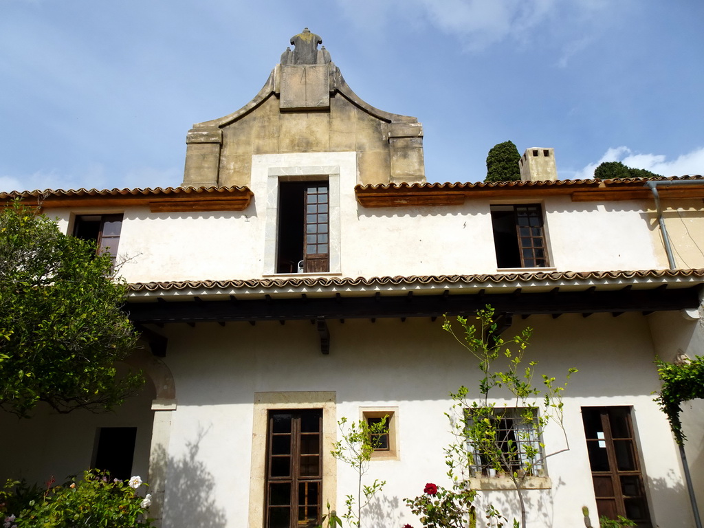 The southeast side of the Carthusian Monastery Valldemossa museum, viewed from the garden on the southeast side