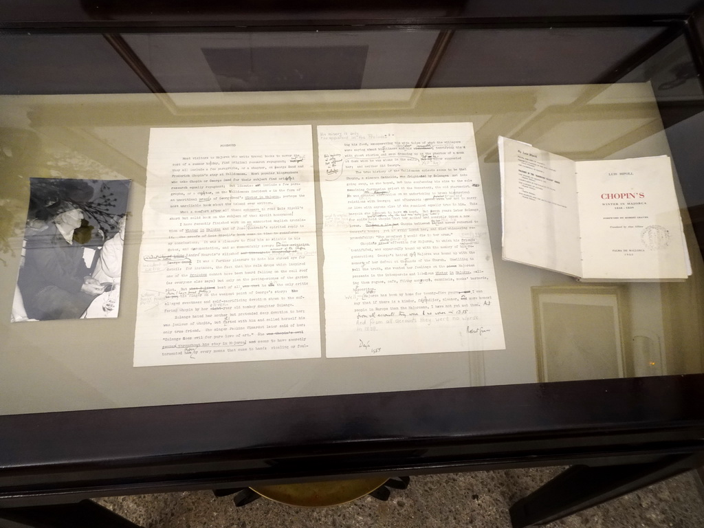 Photograph and books at the Museum for Frédéric Chopin and George Sand