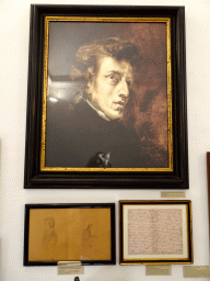 Painting, sketches and book at the Museum for Frédéric Chopin and George Sand