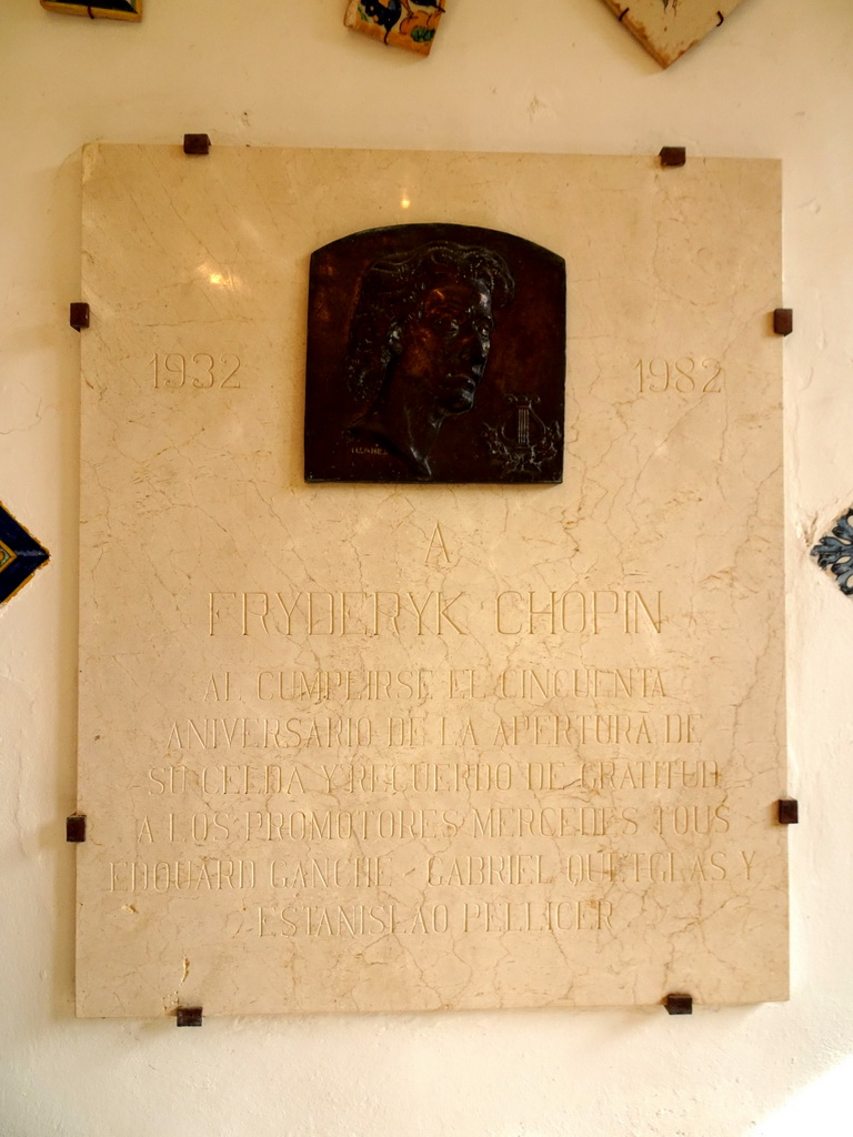 Relief for Frédéric Chopin at the garden of the Museum for Frédéric Chopin and George Sand