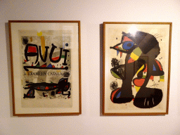 Paintings by Joan Miró at the upper floor of the Museu Municipal de Valldemossa