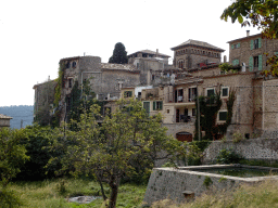 Buildings at the southeast side of the town center, viewed from the Plaça Ramon Llull square