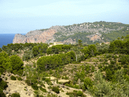 Houses west of Deià, viewed from the rental car on the Ma-10 road