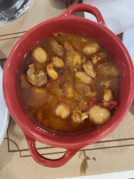 Meat stew at the first floor of the Tierra Guanche restaurant