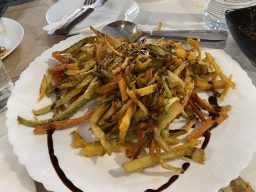 Vegetable fries at the first floor of the Tierra Guanche restaurant