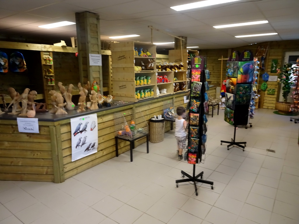 Max in the souvenir shop of Zoo Veldhoven