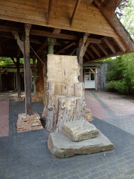 Tree trunk near the entrance to Zoo Veldhoven