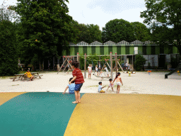 Max on the trampoline at the large playground at Zoo Veldhoven